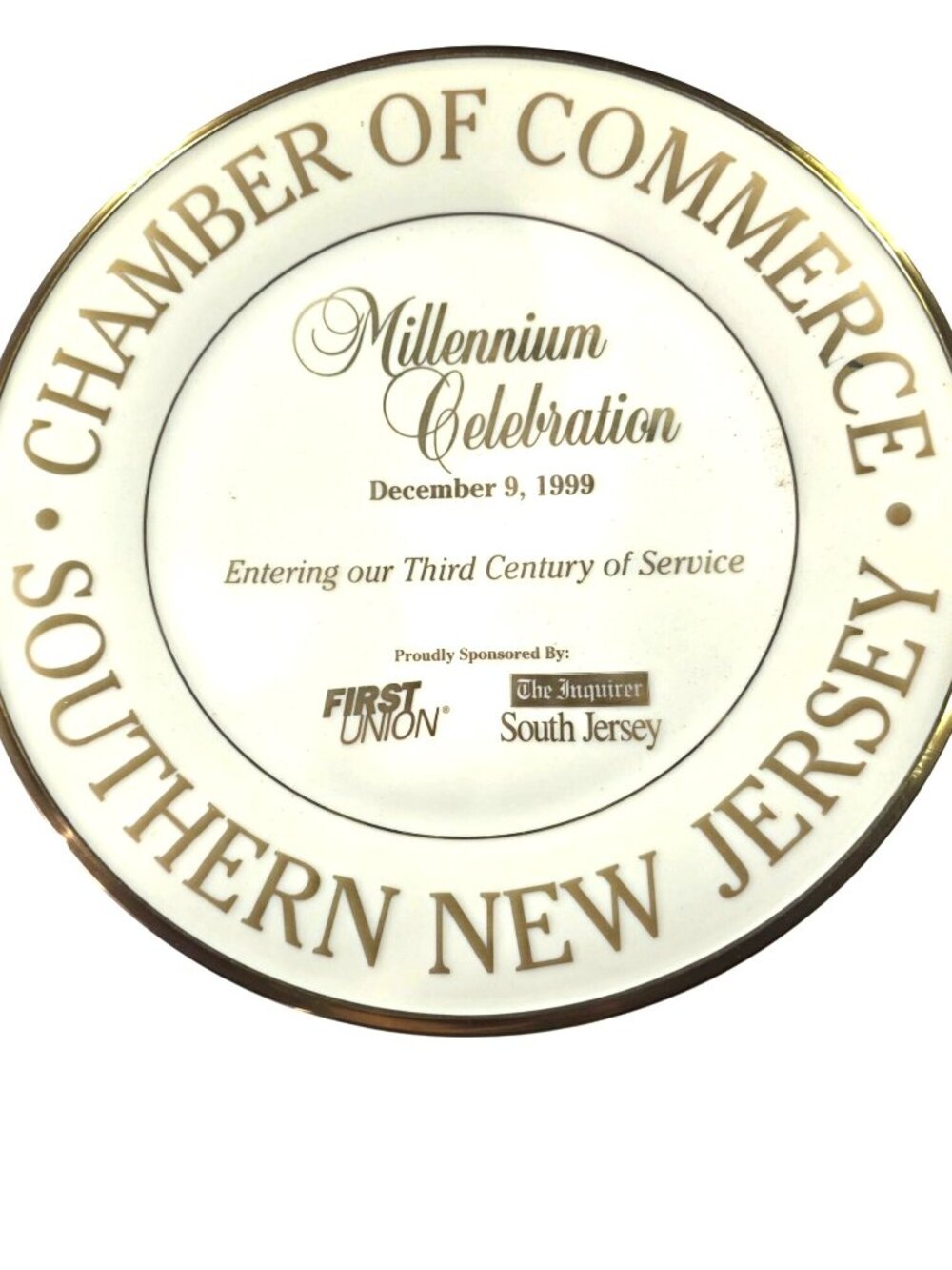 Lenox Plate Chamber Of Commerce Southern New Jersey Millennium Celebration 1999